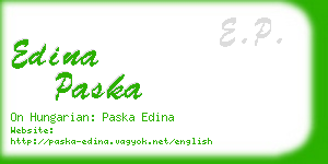 edina paska business card